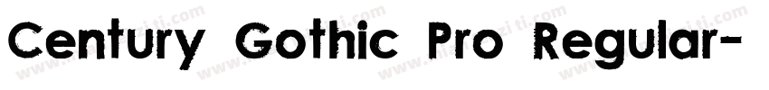 Century Gothic Pro Regular字体转换